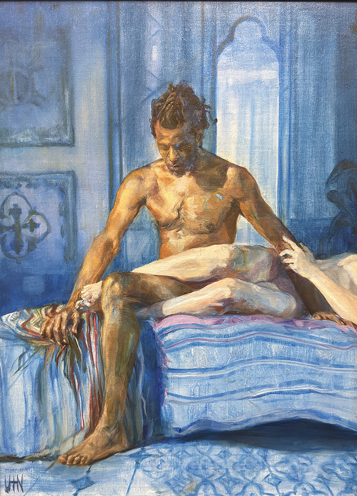 Tangled up in Blue - Painting by UTN, 