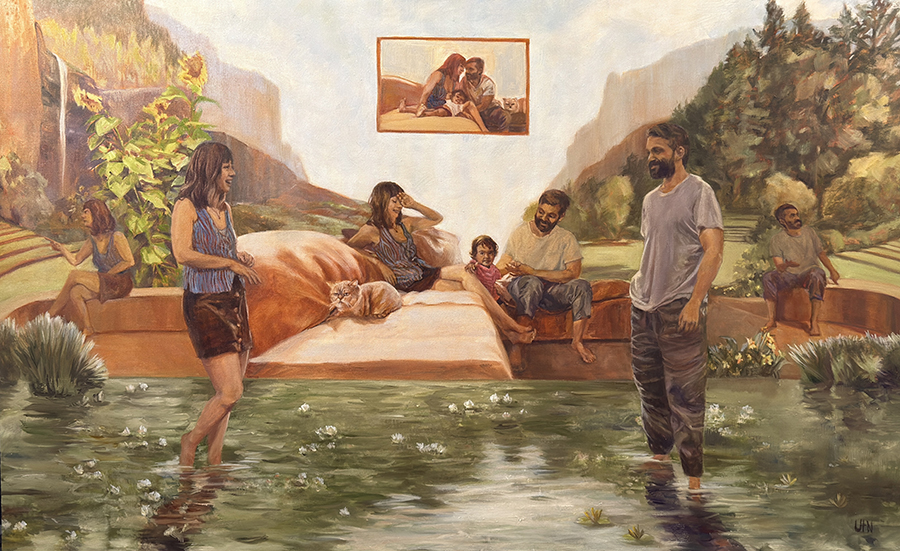 Arriving Together - Painting by UTN, 