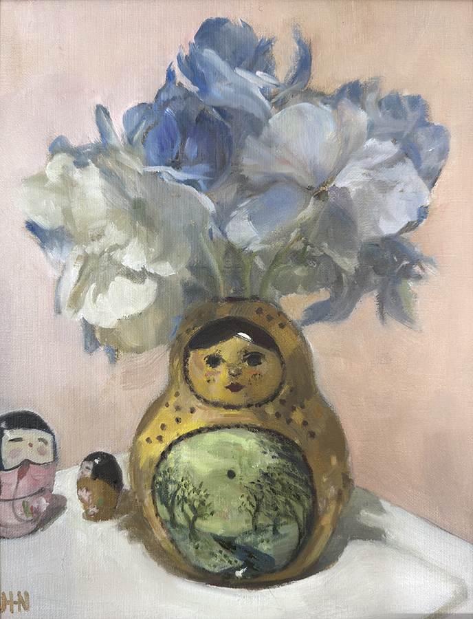 Matryoshka (Pink) - Painting by UTN, 